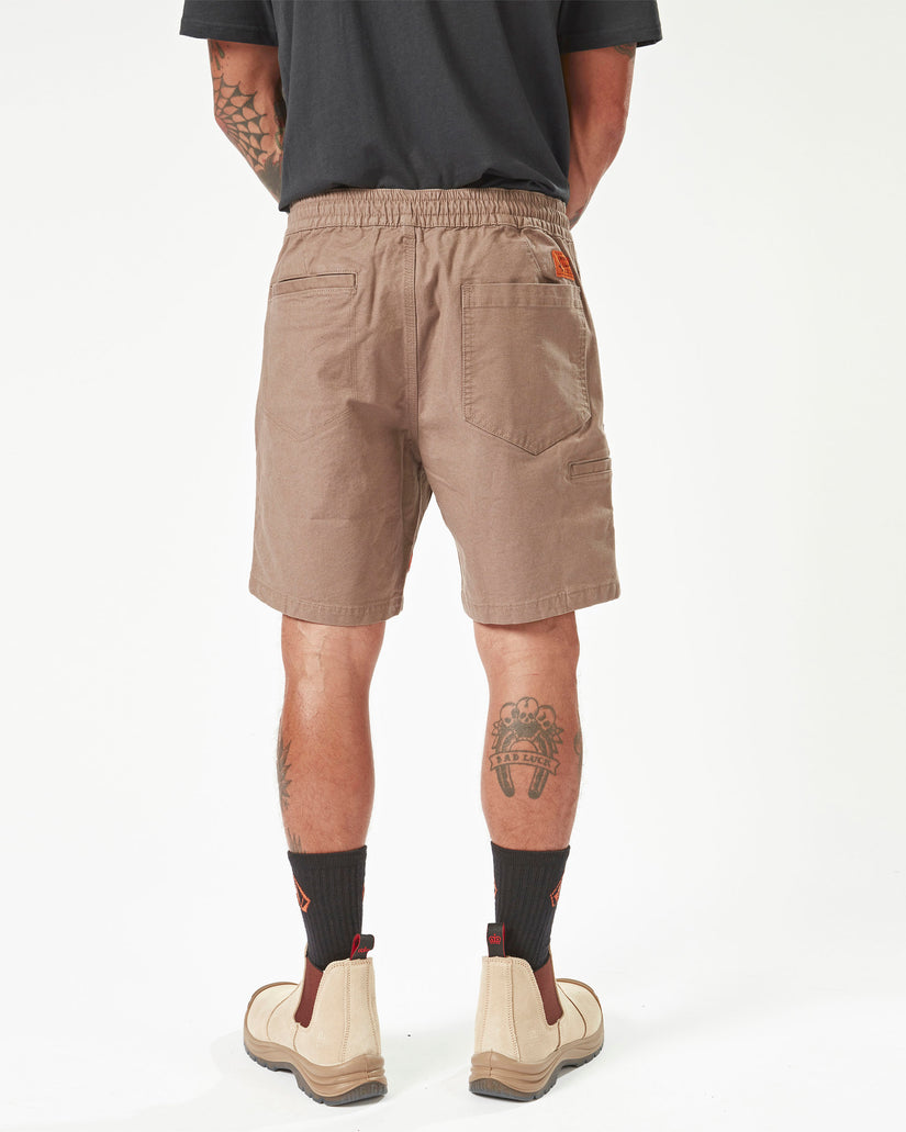 Volcom Workwear Caliper Elastic Waist Shorts - Brindle