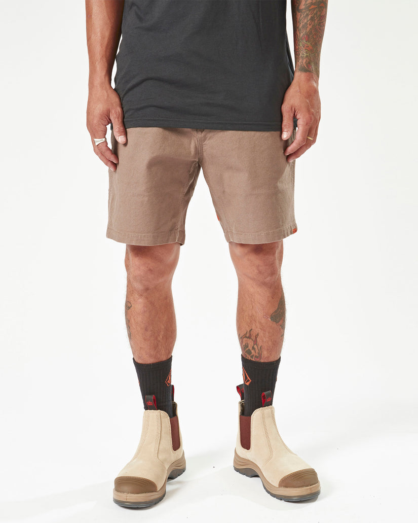 Volcom Workwear Caliper Elastic Waist Shorts - Brindle