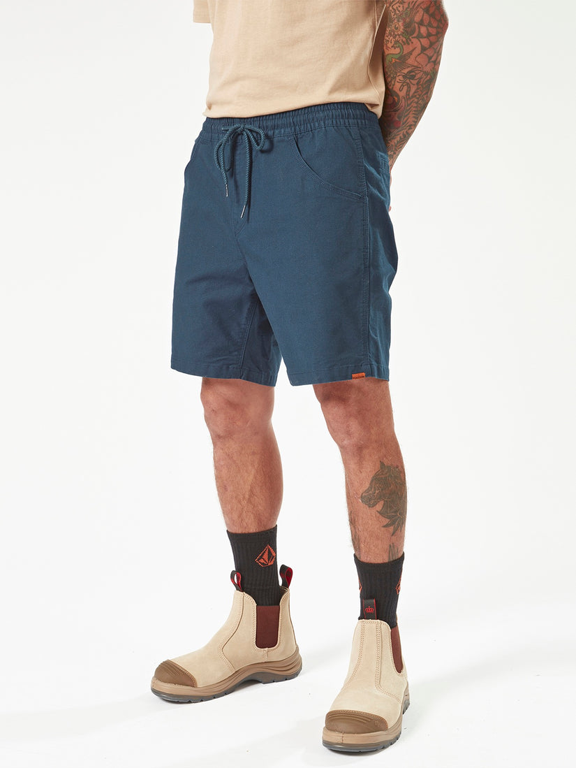 Volcom Workwear Caliper Elastic Waist Shorts - Navy