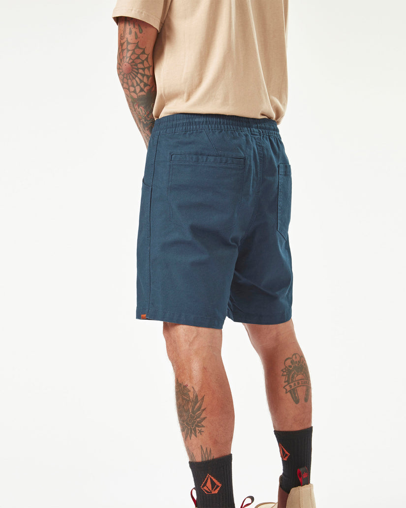 Volcom Workwear Caliper Elastic Waist Shorts - Navy