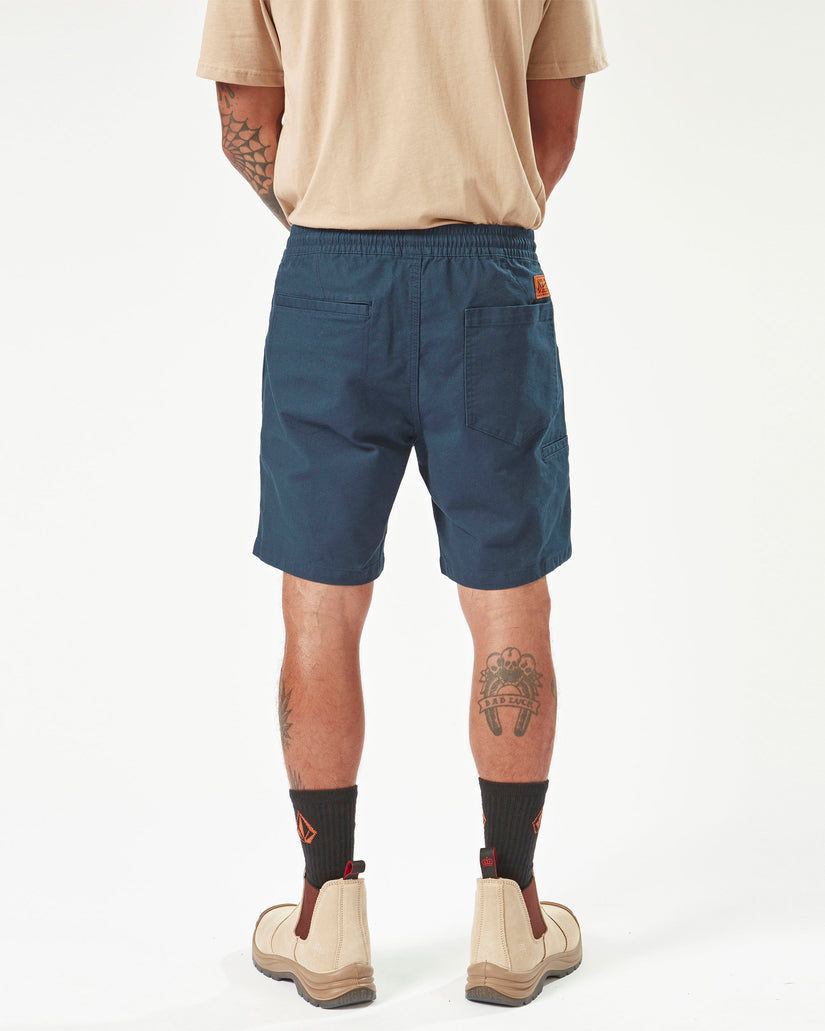 Volcom Workwear Caliper Elastic Waist Shorts - Navy