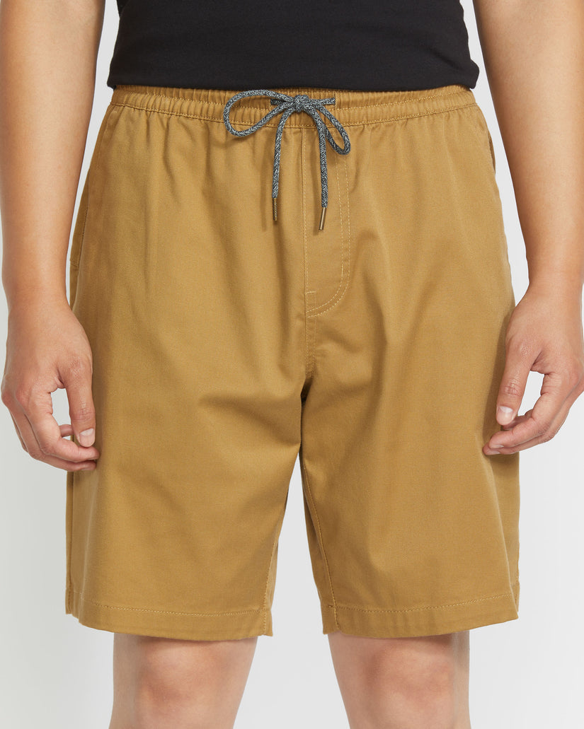 Frickin Elastic Waist Shorts - Dark Khaki