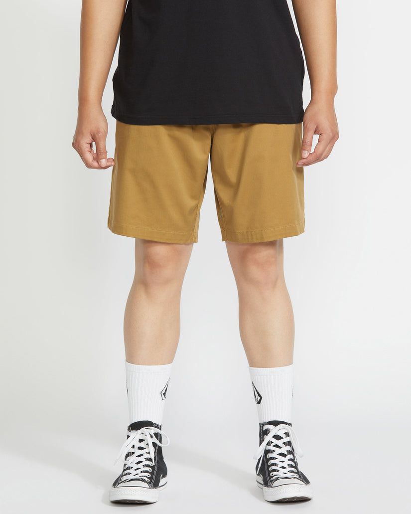 Frickin Elastic Waist Shorts - Dark Khaki