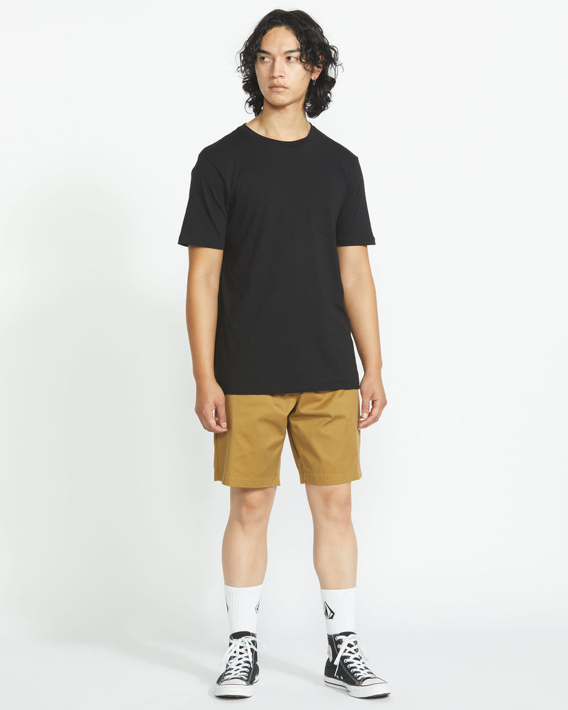 Frickin Elastic Waist Shorts - Dark Khaki