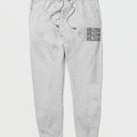 Vibes Time Elastic Waist Pants - Heather Grey