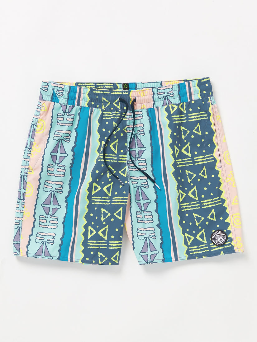 Lido Print Trunks - Crete Blue