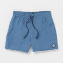 Lido Solid Elastic Waist Trunks - Blueberry