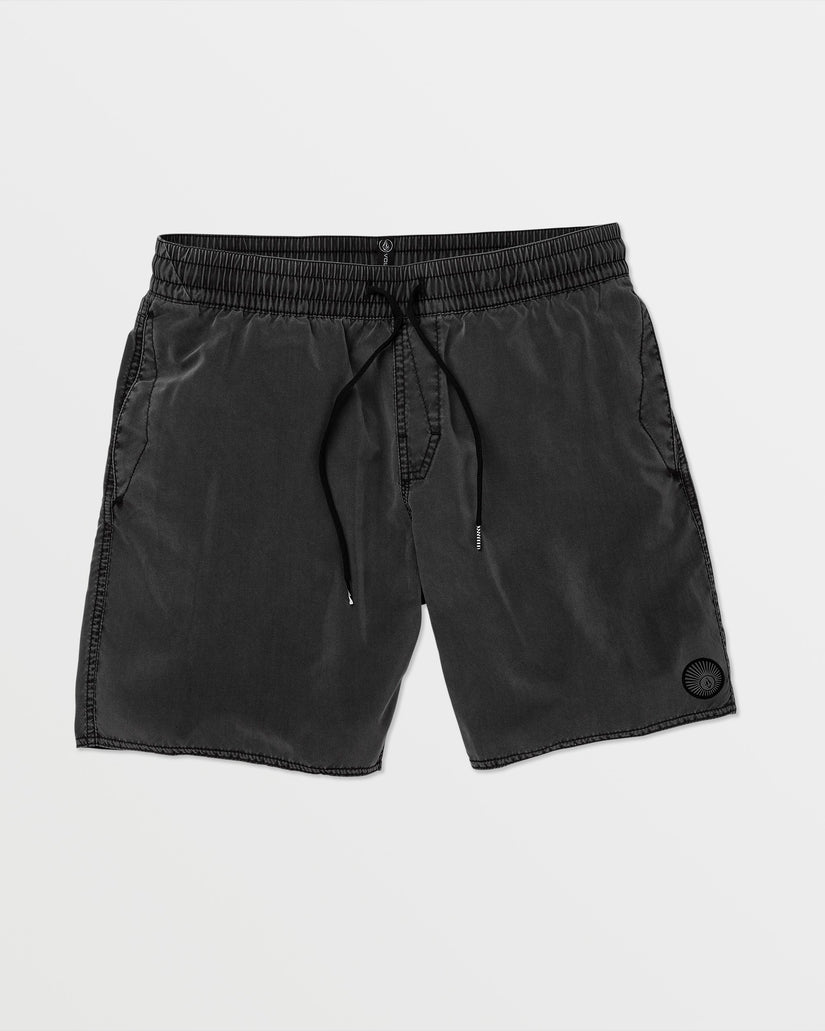 Center Elastic Waist Trunks - Black