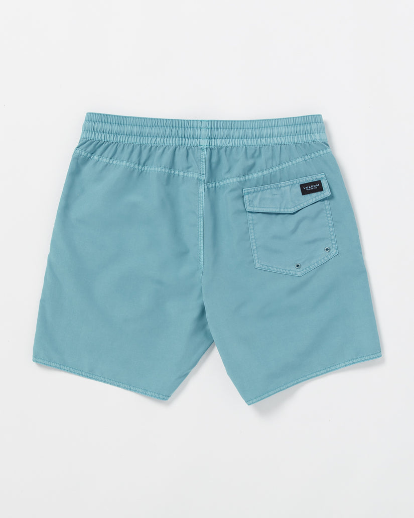 Center Elastic Waist Trunks - Sea Blue