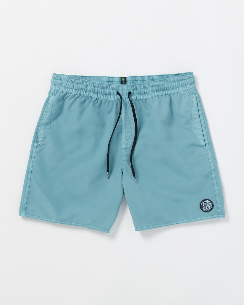 Center Elastic Waist Trunks - Sea Blue