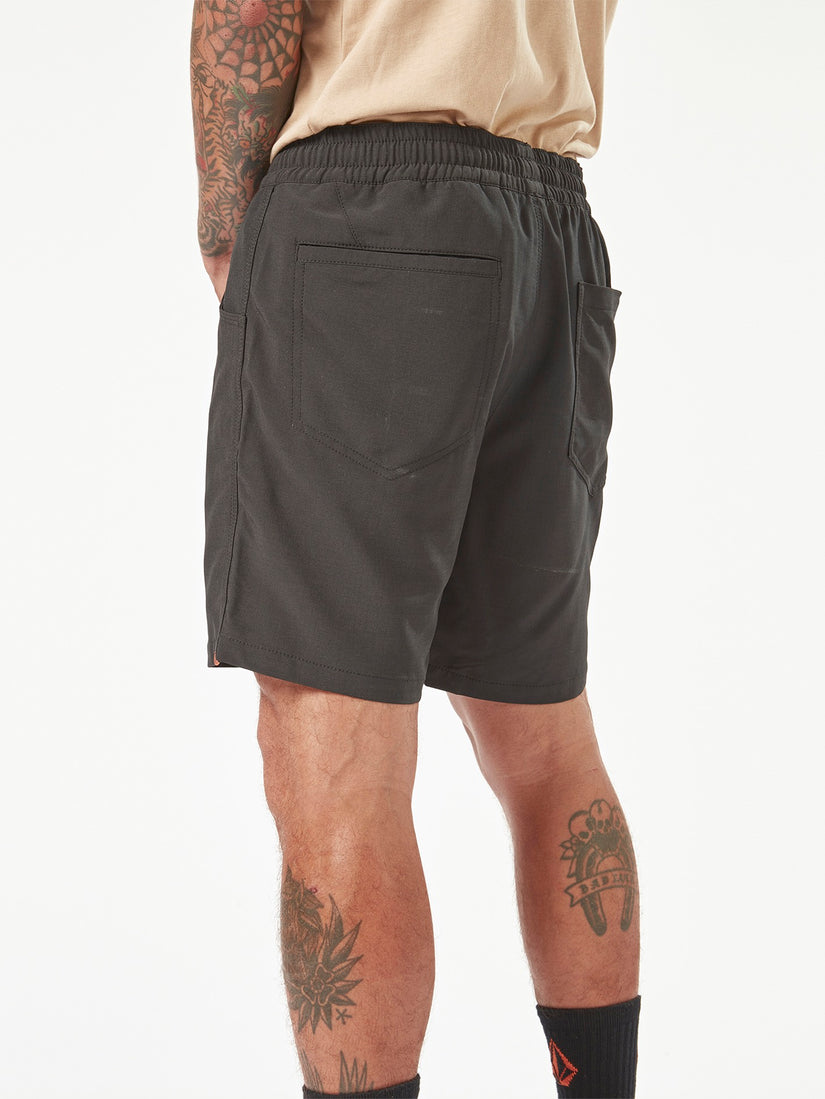 Volcom Workwear Slab Elastic Waist Hybrid Shorts - Black