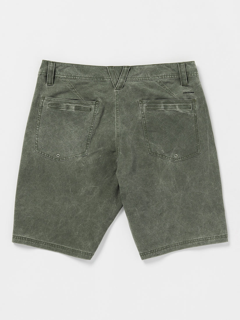 Stone Faded Hybrid Shorts - Squadron Green