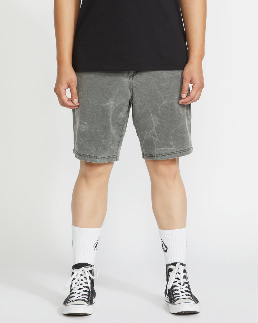 Stone Faded Hybrid Shorts - Stealth