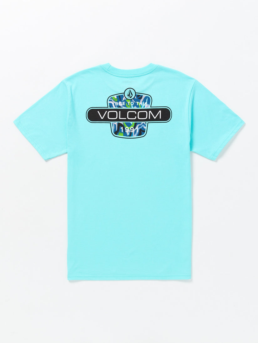 Back Fill Short Sleeve Tee - Crete Blue