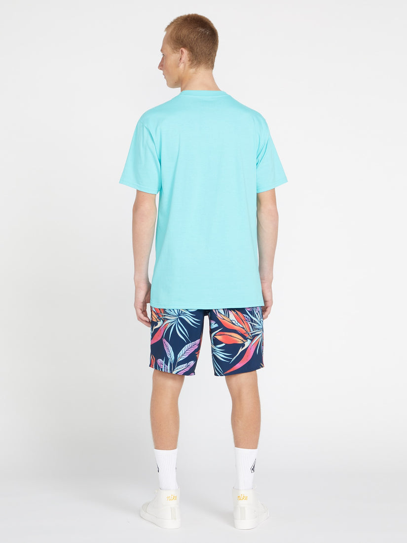 Circle Stone Short Sleeve Tee - Neon Blue