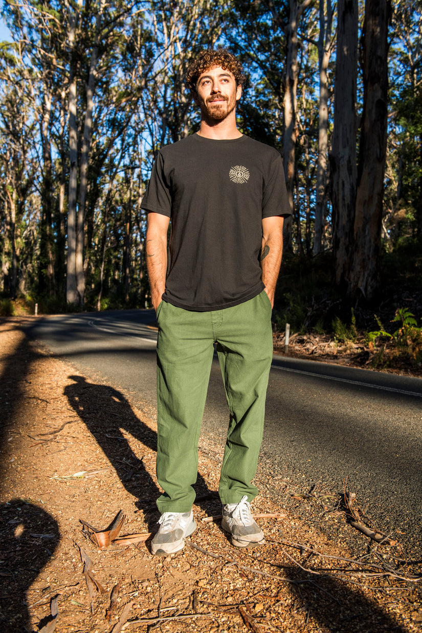 Spiraling Short Sleeve Tee - Black