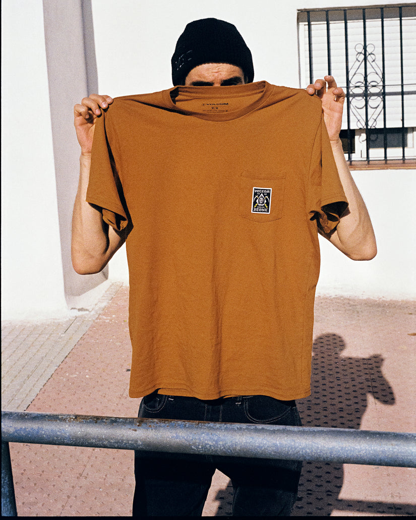 Pocket Label Short Sleeve Tee - Chestnut Brown