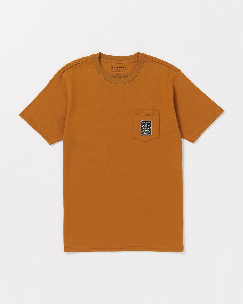 Pocket Label Short Sleeve Tee - Chestnut Brown