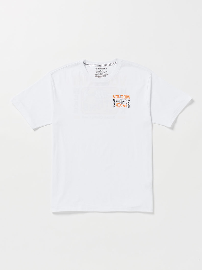 Volcom Workwear Nailed Short Sleeve Tee - White