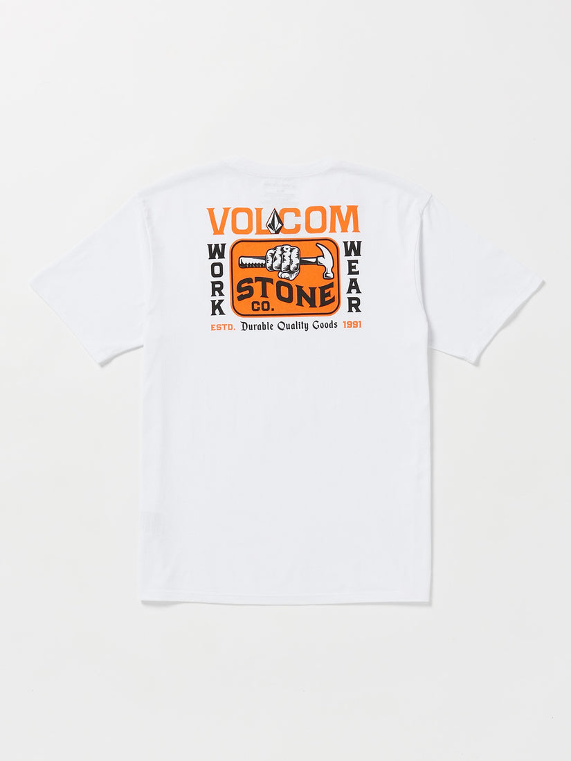 Volcom Workwear Nailed Short Sleeve Tee - White