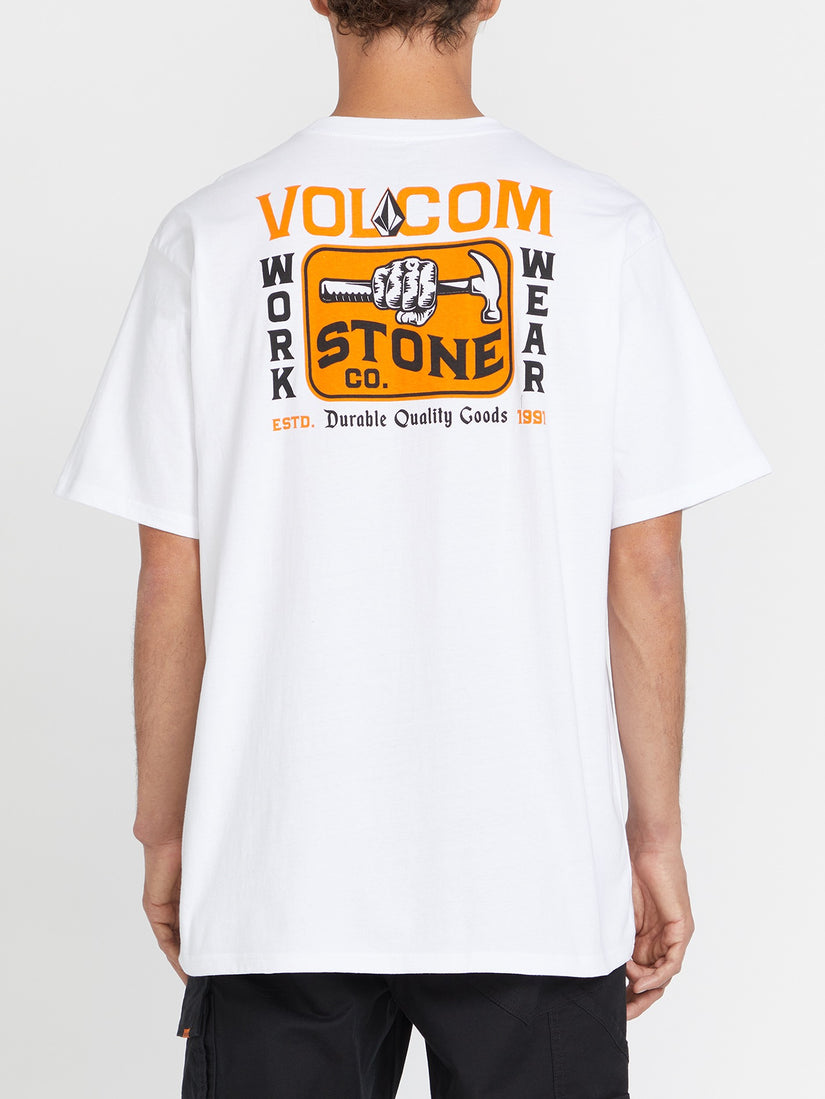 Volcom Workwear Nailed Short Sleeve Tee - White