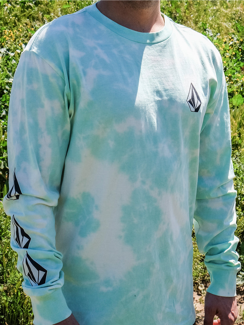 Iconic Stone Dye Long Sleeve Tee - Ice