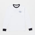 Cognac Long Sleeve Tee - White