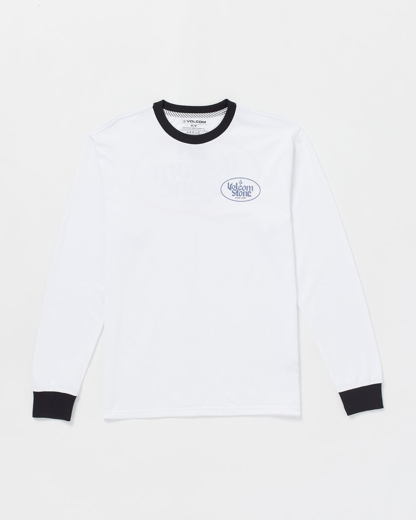 Cognac Long Sleeve Tee - White