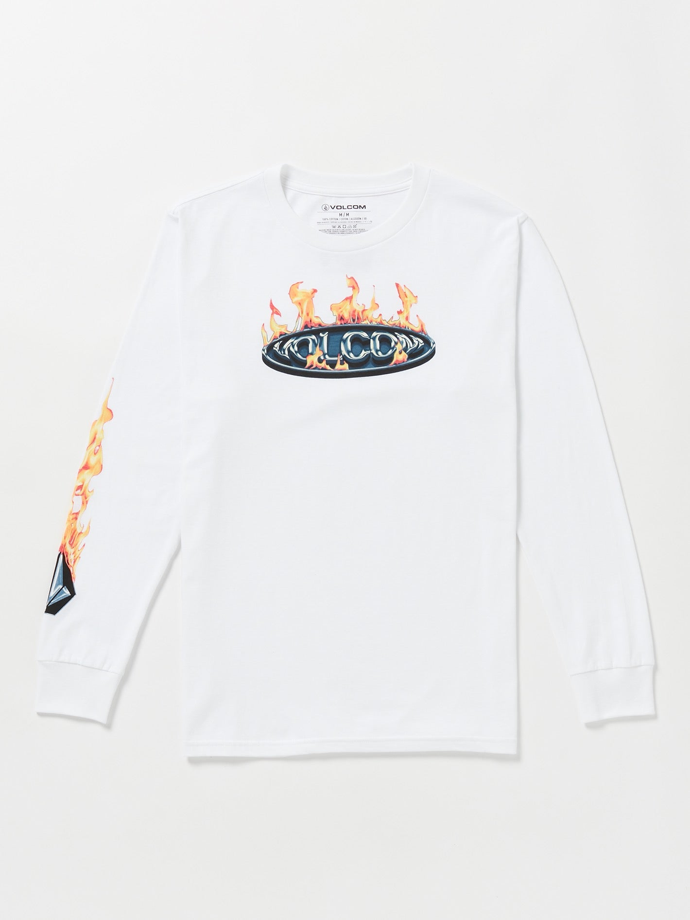 Combust Long Sleeve Tee - White – Volcom US