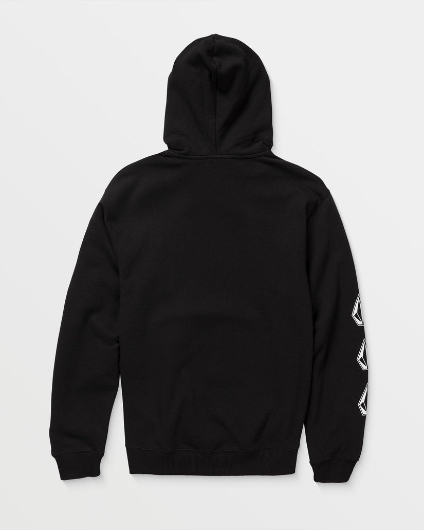 Iconic Stone Pullover Hoodie - Black