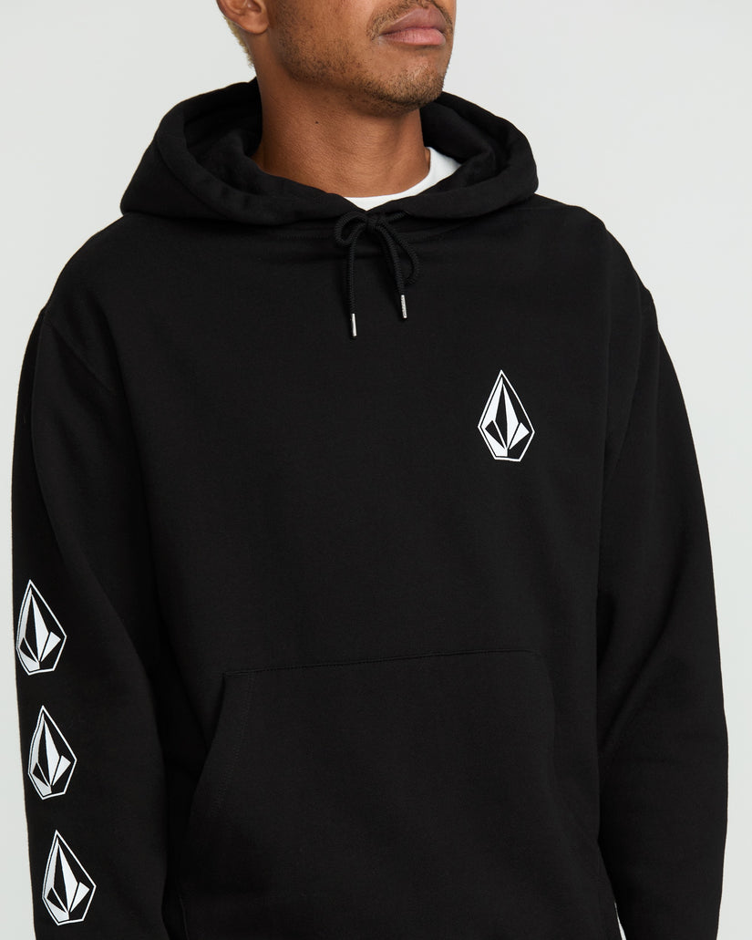 Iconic Stone Pullover Hoodie - Black