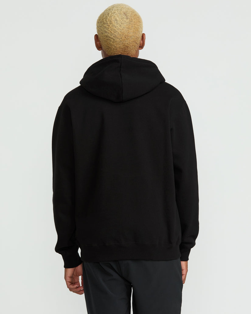 Iconic Stone Pullover Hoodie - Black