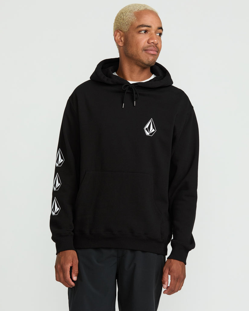 Iconic Stone Pullover Hoodie - Black