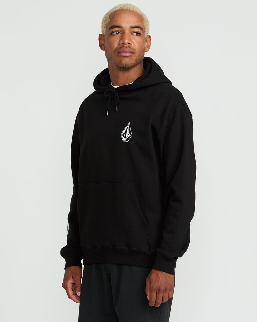 Iconic Stone Pullover Hoodie - Black