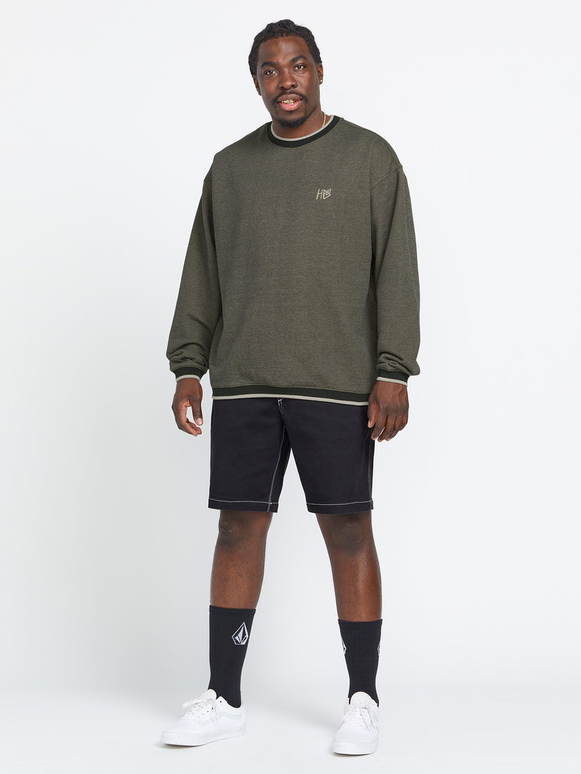 Volcom Entertainment Hockey Dad Crew Sweatshirt - Lemon Heather