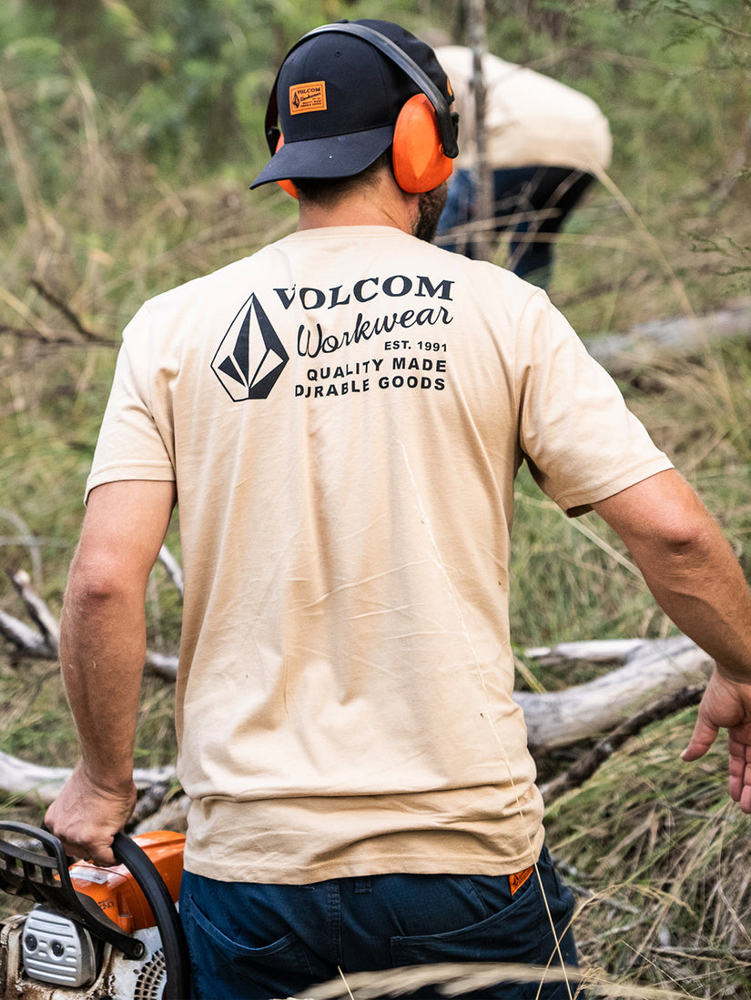 Volcom Workwear Short Sleeve Tee - Gravel