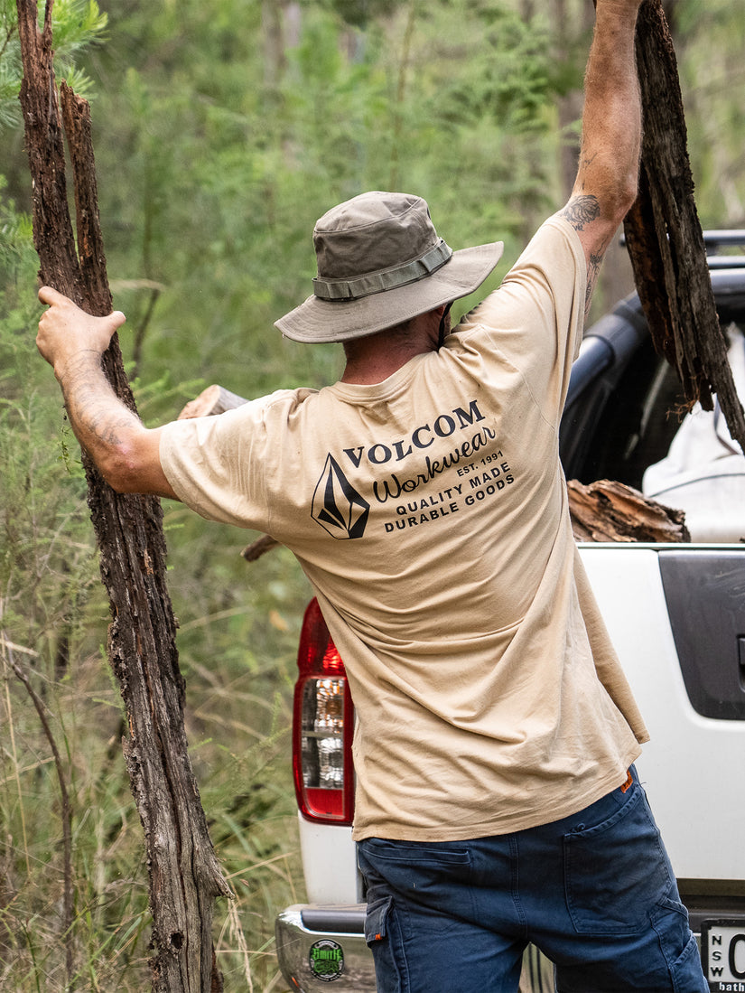 Volcom Workwear Short Sleeve Tee - Gravel