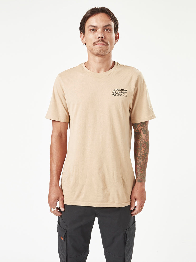 Volcom Workwear Short Sleeve Tee - Gravel