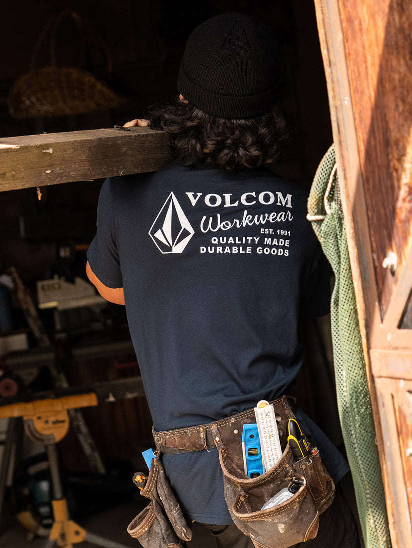 Volcom Workwear Short Sleeve Tee - Navy