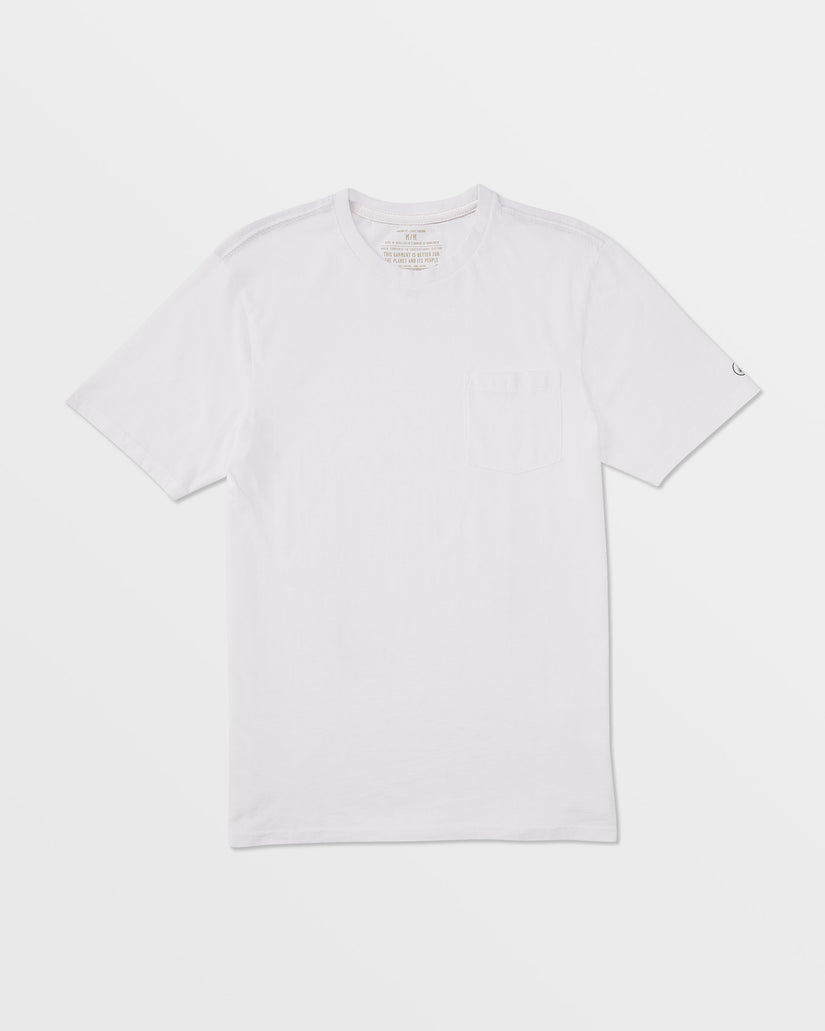 Solid Ss Pocket Tee - White