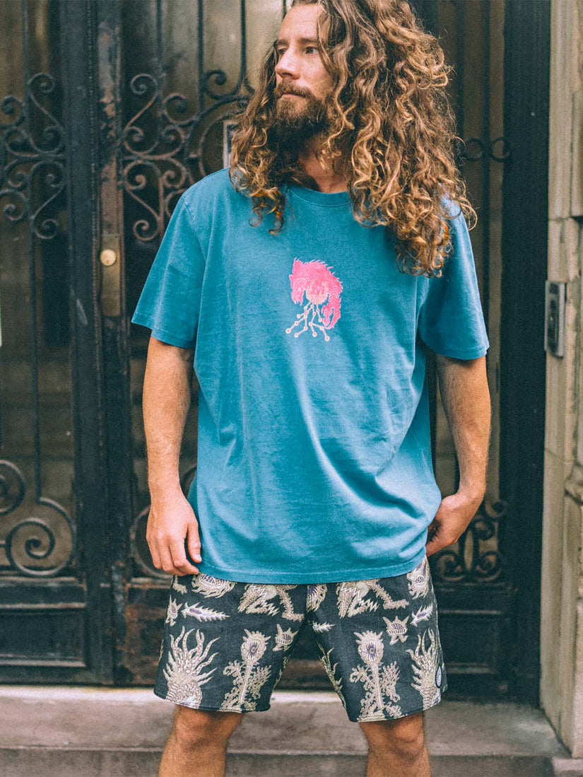 Featured Artist Tetsunori Short Sleeve Tee - Tidal Blue