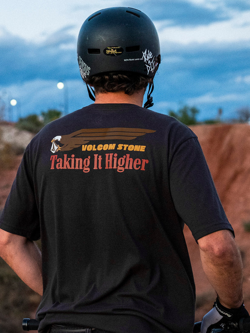 Take It Higher Short Sleeve Tee - Washed Black Heather