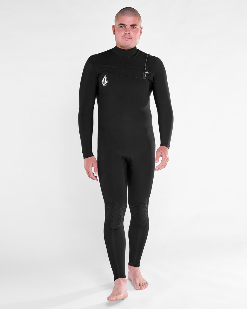 Mens Modulator 3/2mm Chest Zip Fullsuit - Black