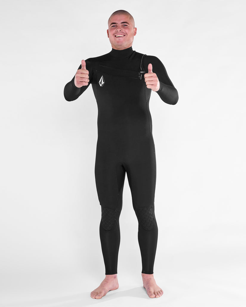 Mens Modulator 3/2mm Chest Zip Fullsuit - Black