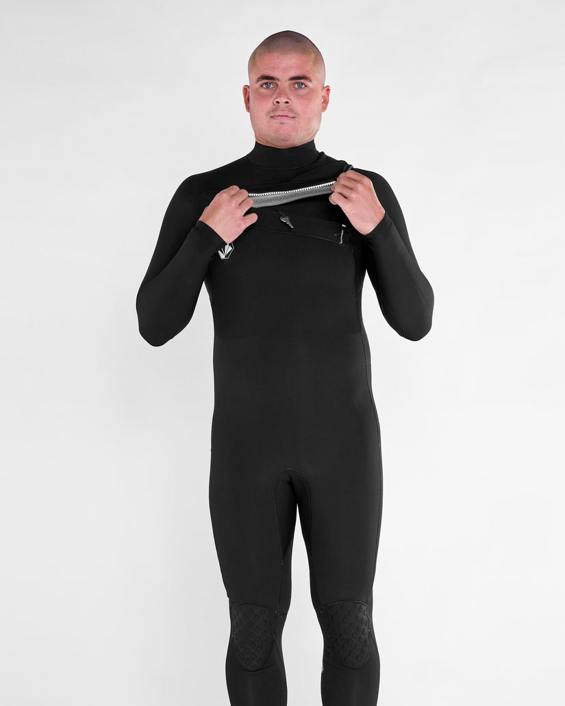 Mens Modulator 3/2mm Chest Zip Fullsuit - Black