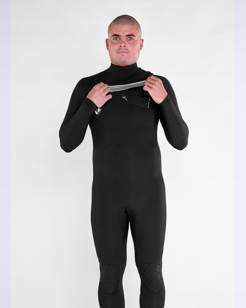 Mens Modulator 4/3mm Chest Zip Fullsuit - Black