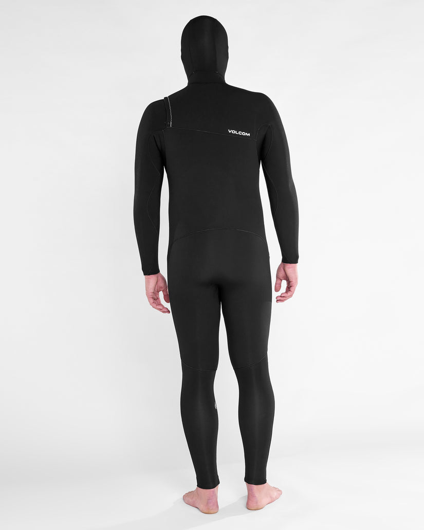 Mens Modulator 4/3mm Hooded Chestzip Fullsuit - Black