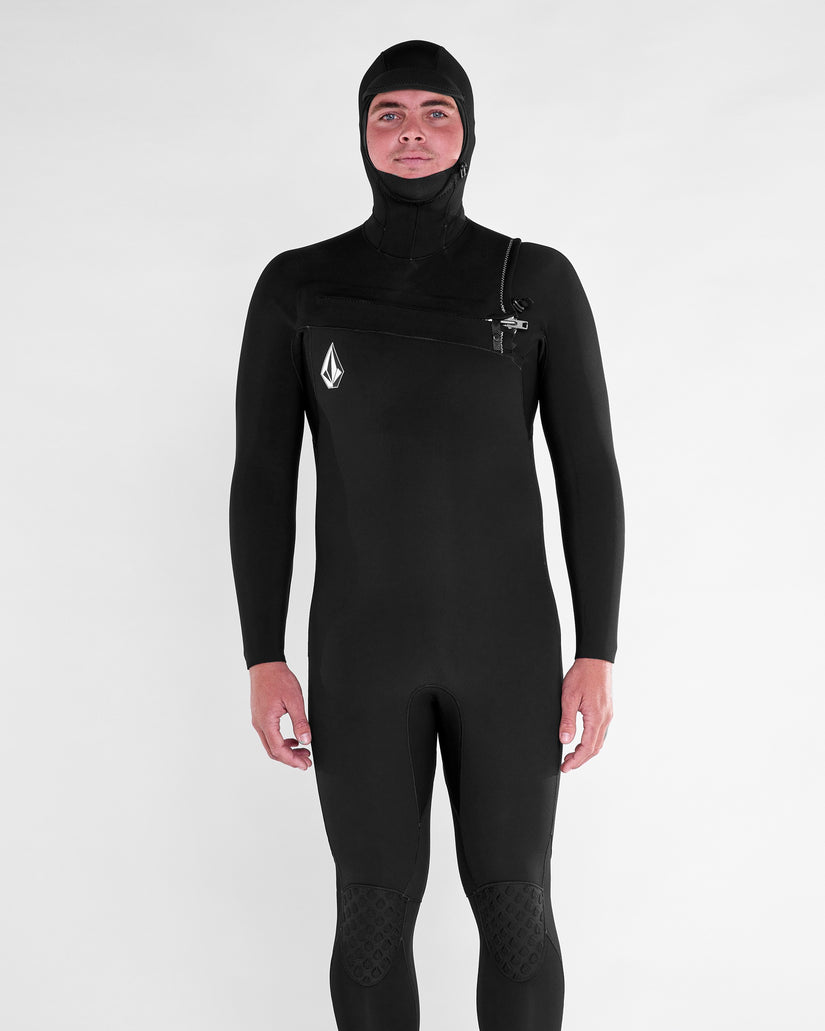 Mens Modulator 5/4/3mm Hood Chestzip Fullsuit - Black