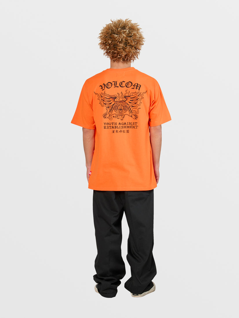 Tokyo True Featured Artist Yusuke Tiger Short Sleeve Tee - Orange