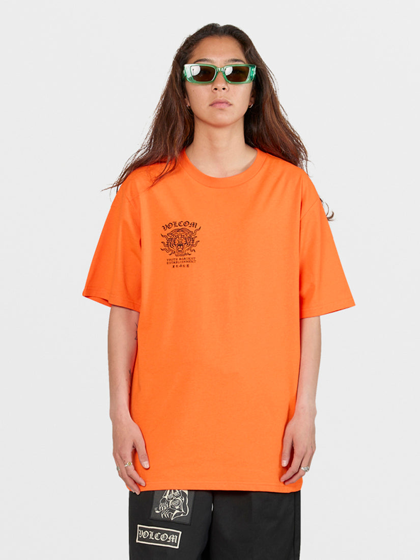 Tokyo True Featured Artist Yusuke Tiger Short Sleeve Tee - Orange